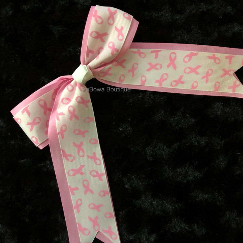 Pink Breast Cancer Cheer Bow 5B2373 new